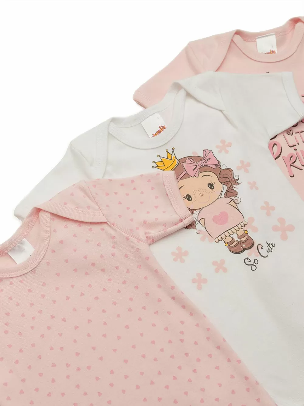 Βρεφικά Κορμάκια MINERVA So Cute - 100% Αγνό Βαμβάκι - Πακέτο με 3 