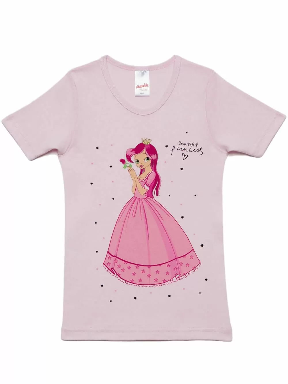 Παιδικό Φανελάκι MINERVA Κοντό Μανίκι Beautiful Princess - 100% Αγνό Βαμβάκι 