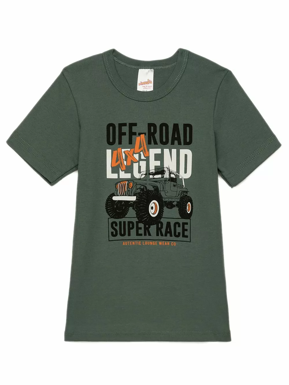 MINERVA Εφηβική Φανέλα Race 4x4 - Κοντό Μανίκι - 100% Βαμβακερή 