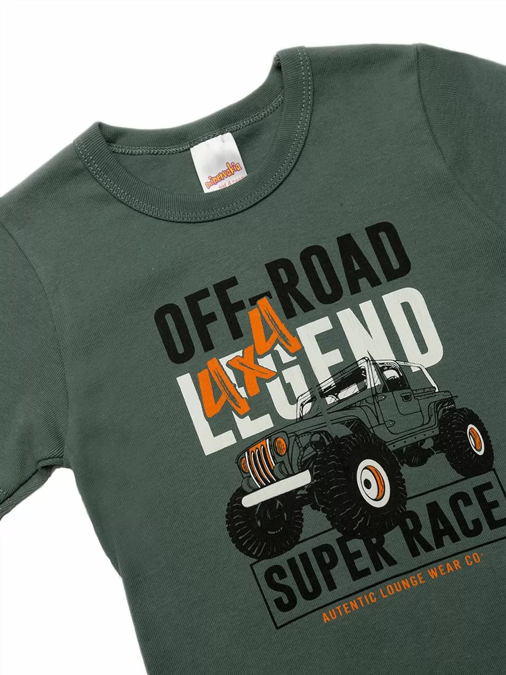 MINERVA Εφηβική Φανέλα Race 4x4 - Κοντό Μανίκι - 100% Βαμβακερή 