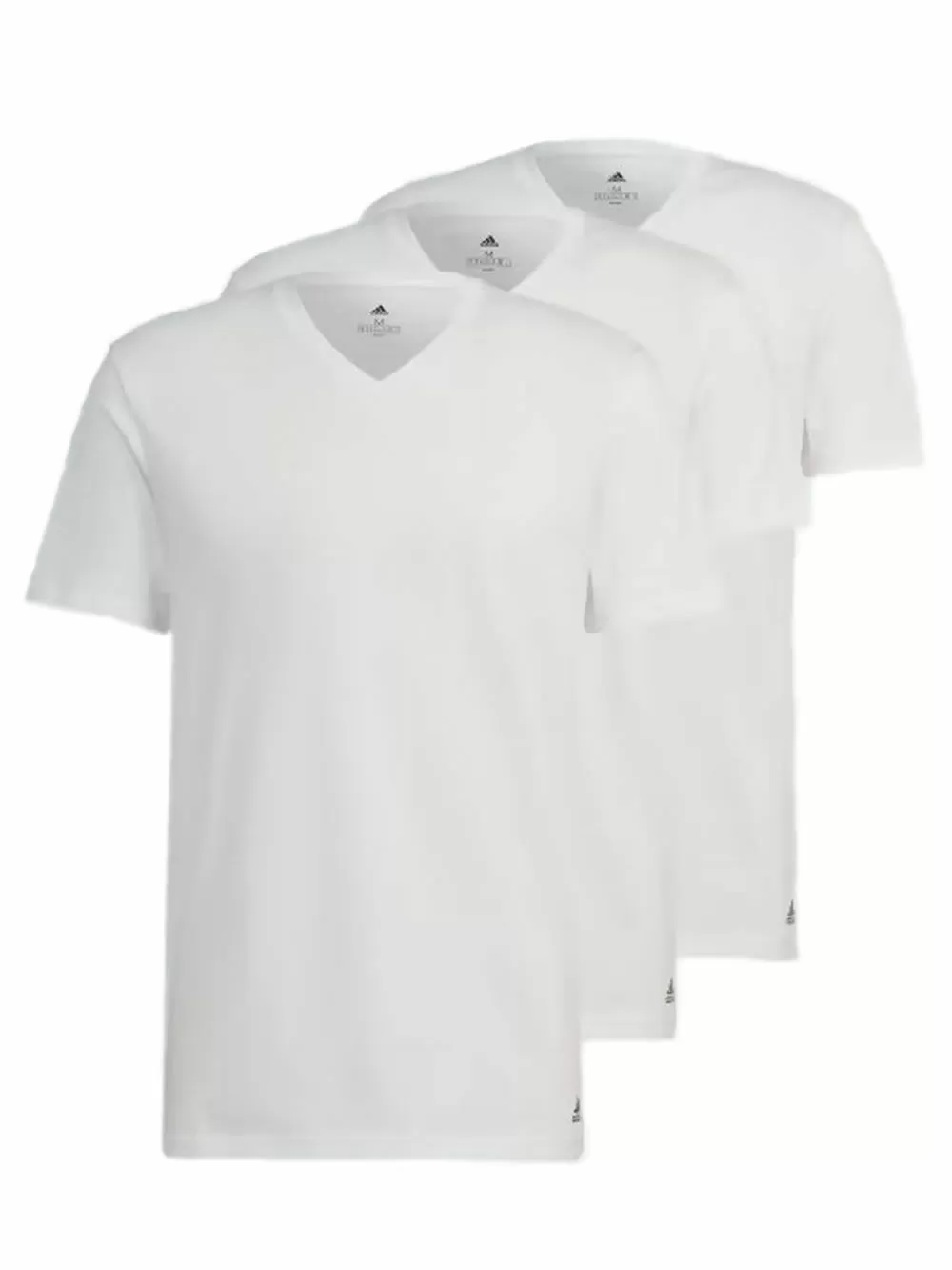 ADIDAS Ανδρικά T-Shirt - Ελαστικό Βαμβάκι - Logo - Πακέτο με 3 