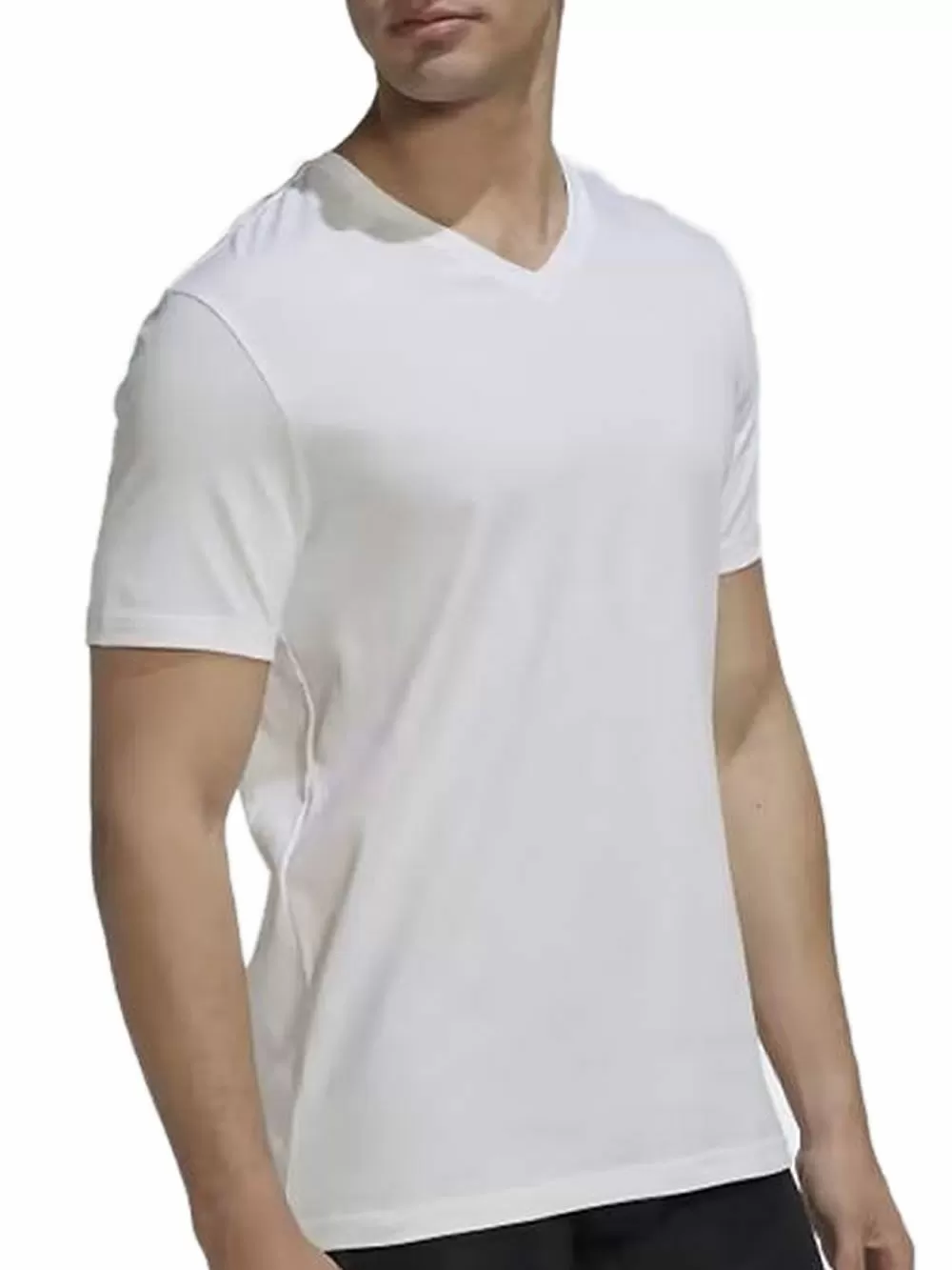 ADIDAS Ανδρικά T-Shirt - Ελαστικό Βαμβάκι - Logo - Πακέτο με 3 