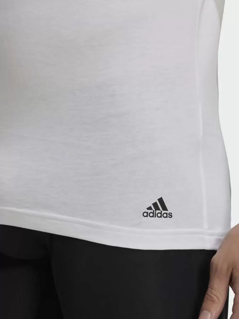 ADIDAS Ανδρικά T-Shirt - Ελαστικό Βαμβάκι - Logo - Πακέτο με 3 