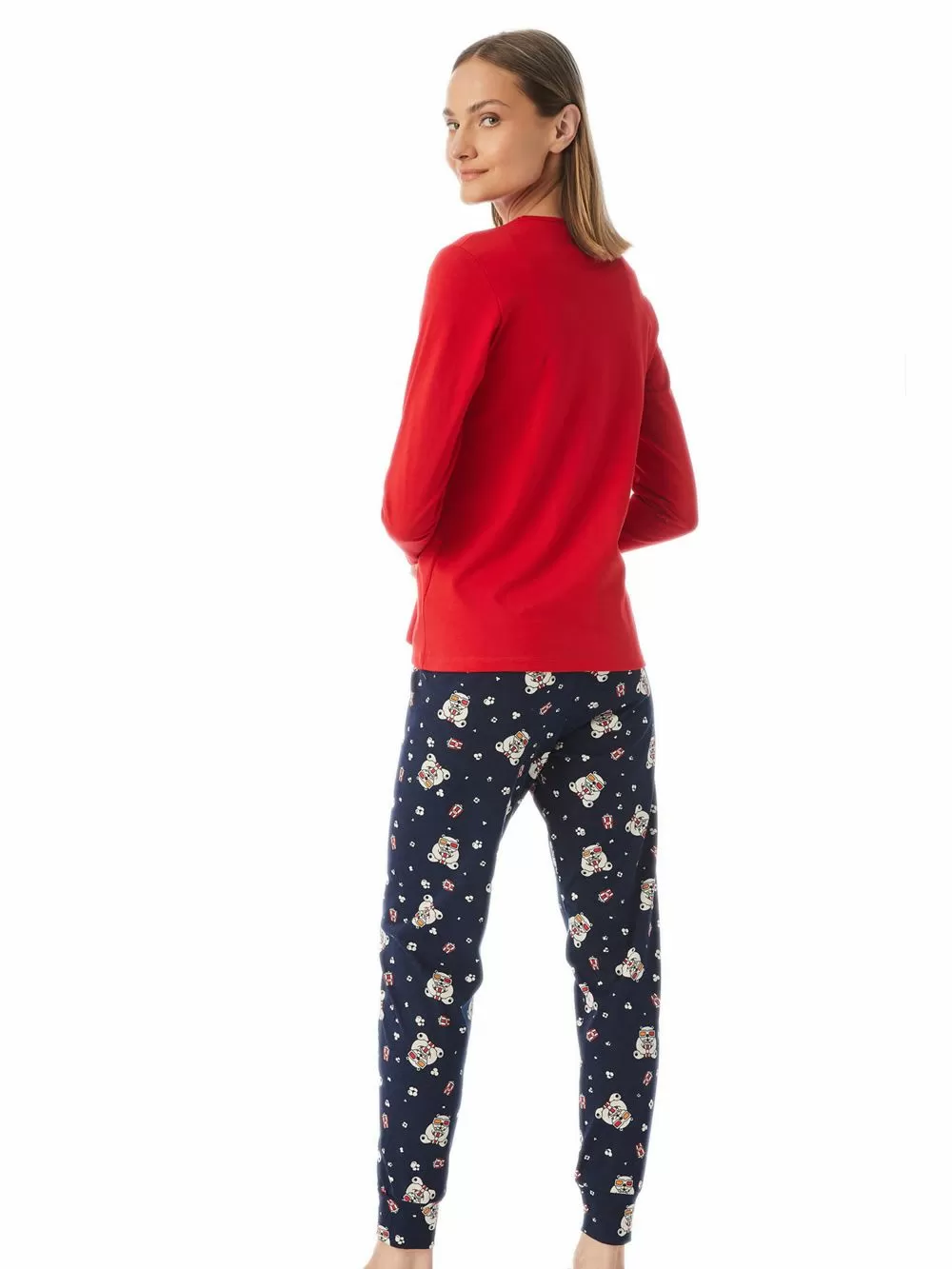 Γυναικεία Πυτζάμα MINERVA POP CORN - 100% Βαμβάκι Interlock