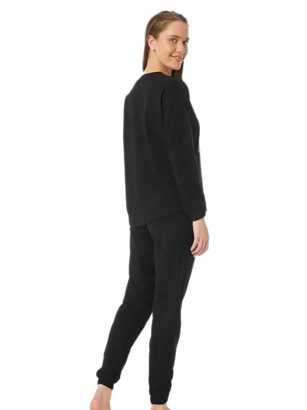 Γυναικεία Πυτζάμα MINERVA HELLO Φούτερ - 100% Βαμβάκι Interlock