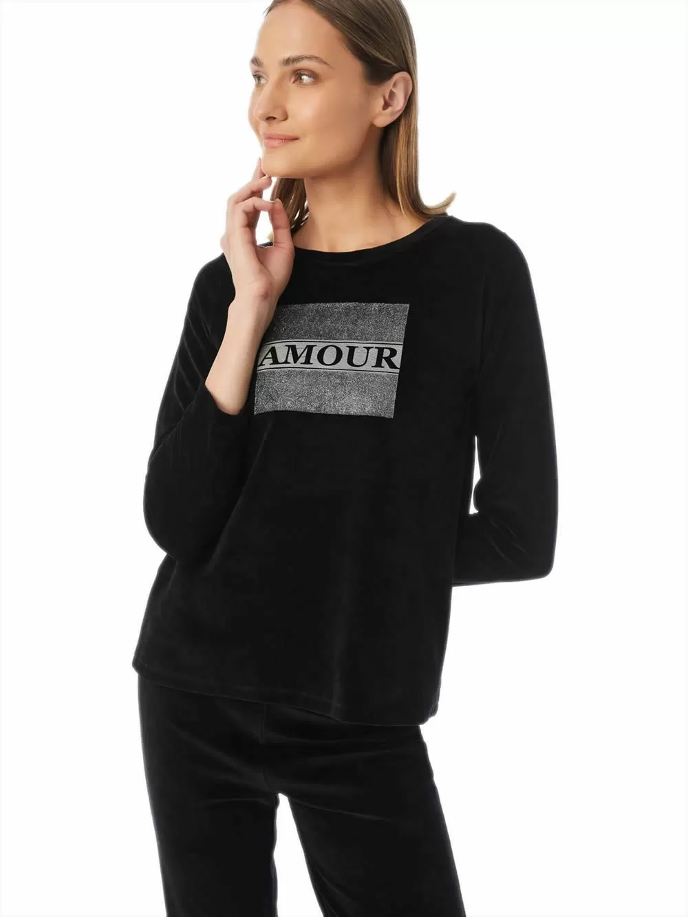 Πυτζάμα Γυναικεία MINERVA Velvet Magic Amour - Απαλό Βελούδο - Extra Ζεστή 