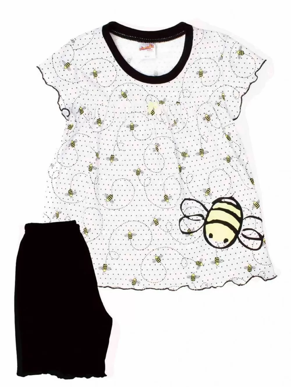 Βρεφική Πυτζάμα MINERVA CHERRIES & BEES - 100% Αγνό Βαμβάκι 