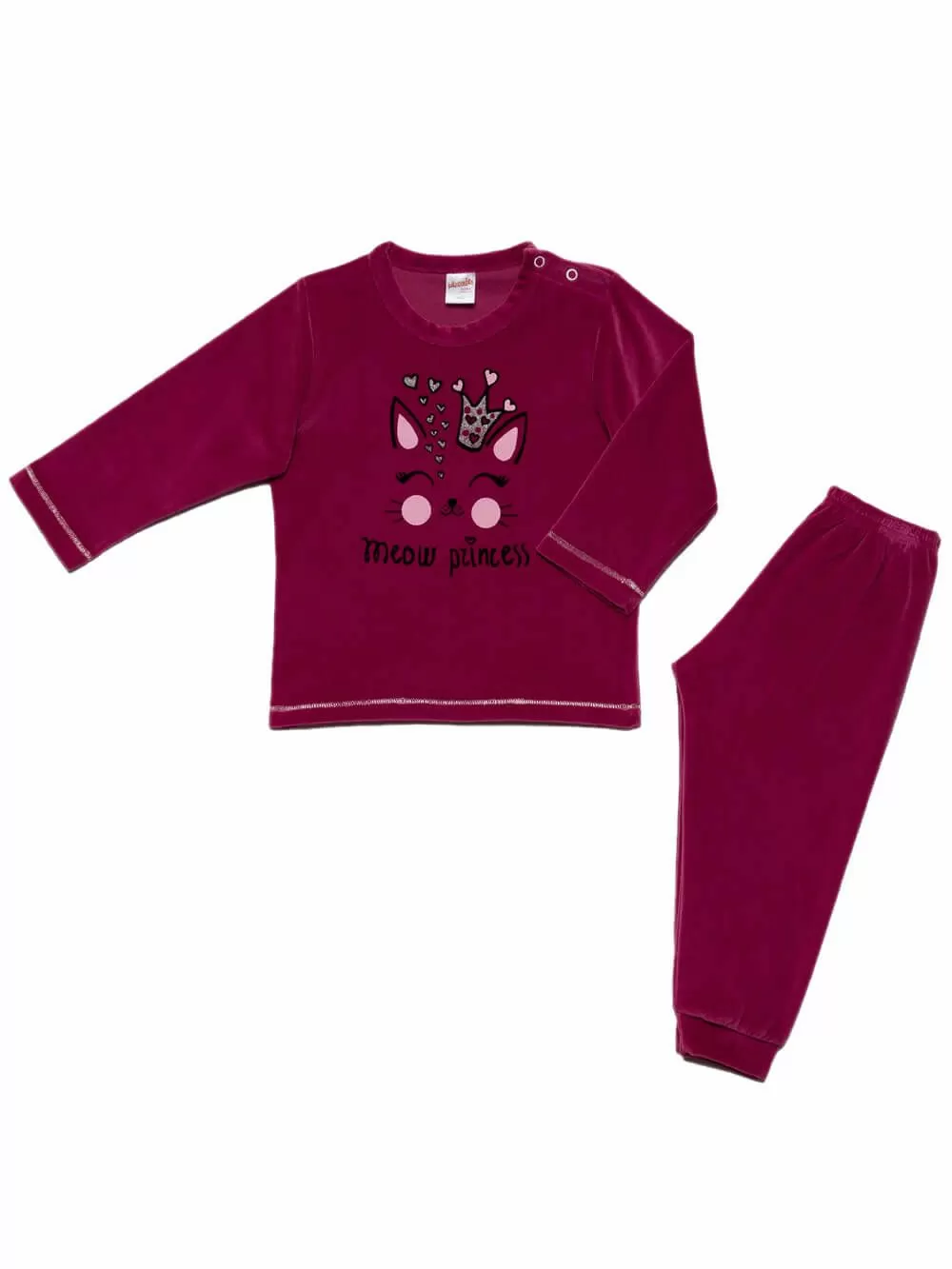 Βρεφική Πυτζάμα MINERVA PRINCESS για κορίτσι - Απαλό Βελούδο