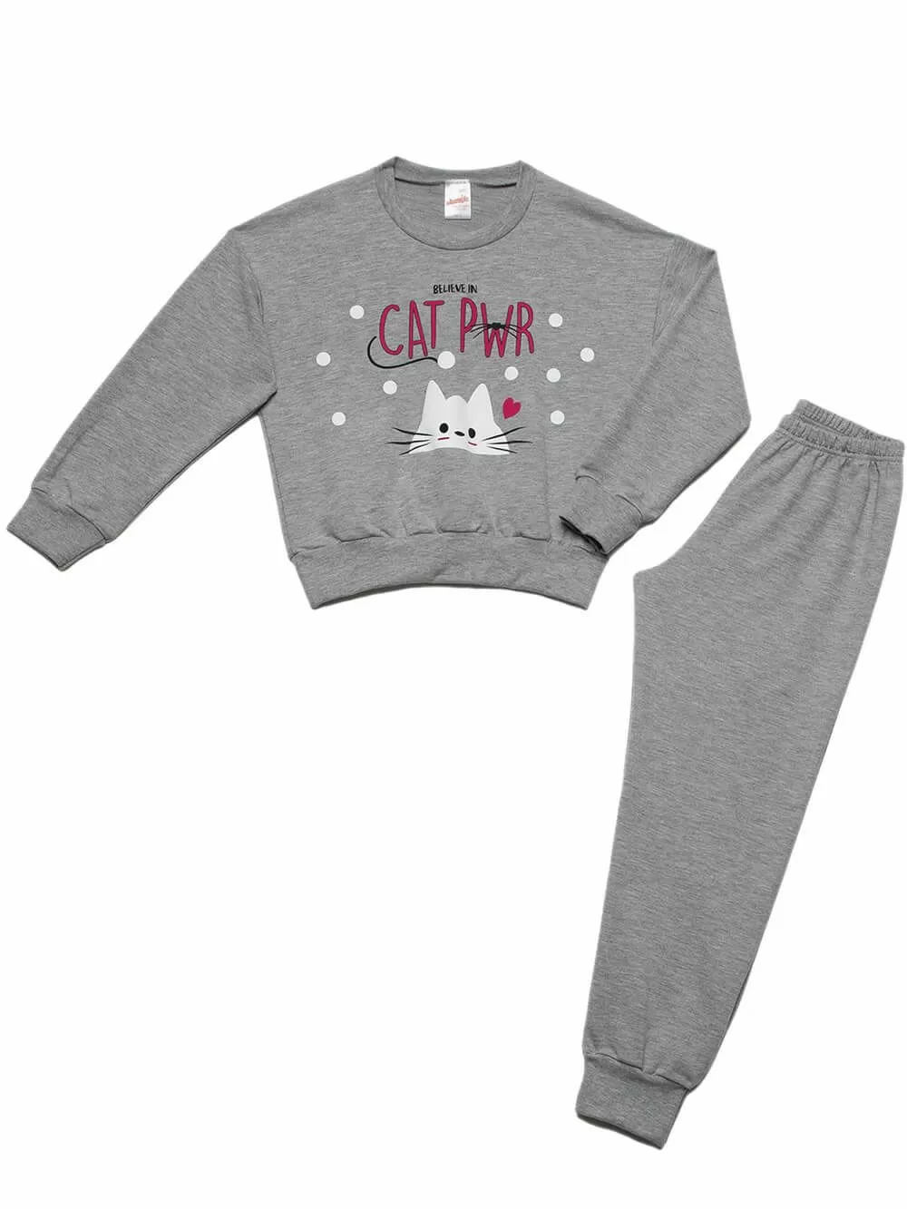 Παιδική Πυτζάμα MINERVA CAT PWR - Ζεστό & Απαλό Φούτερ 