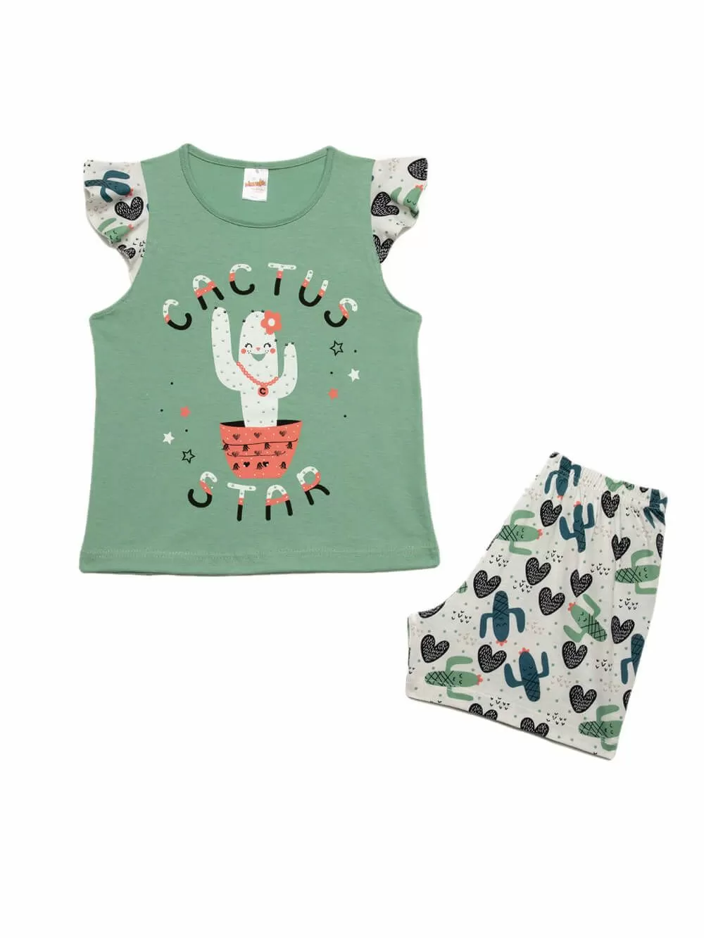 Παιδική Πυτζάμα MINERVA Cactus- 100% Αγνό Βαμβάκι 