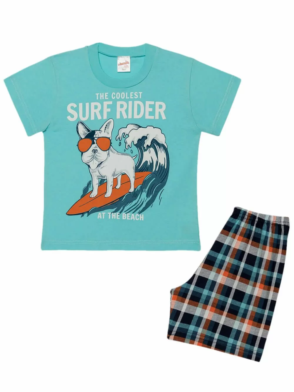 Βρεφική Πυτζάμα MINERVA Dog Surfer - 100% Αγνό Βαμβάκι 