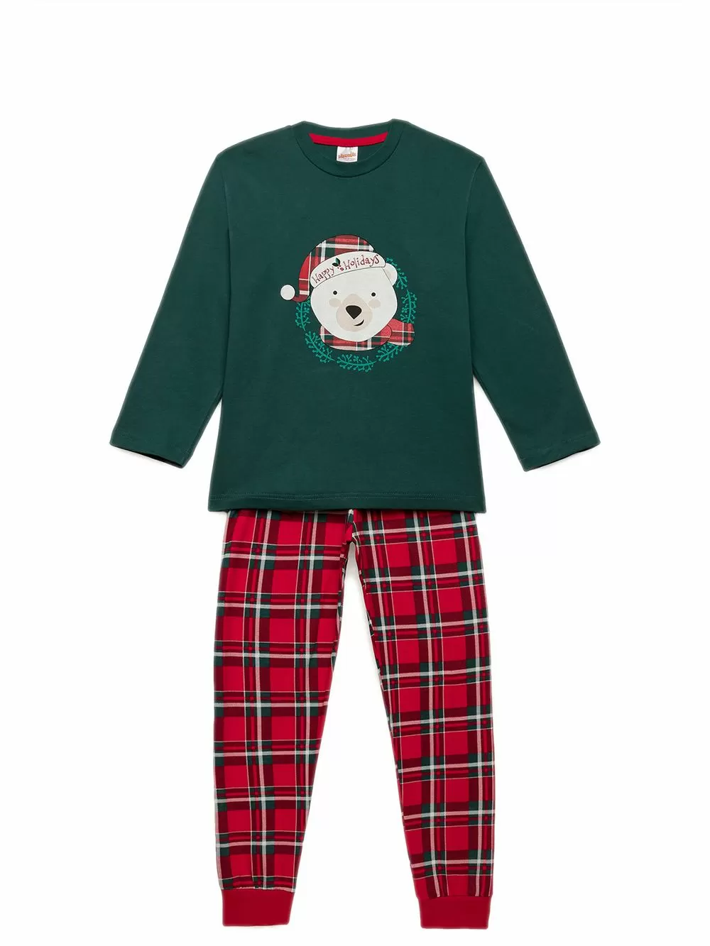 Εφηβική Πυτζάμα MINERVA X-mas Bear - 100% Aγνό Βαμβάκι