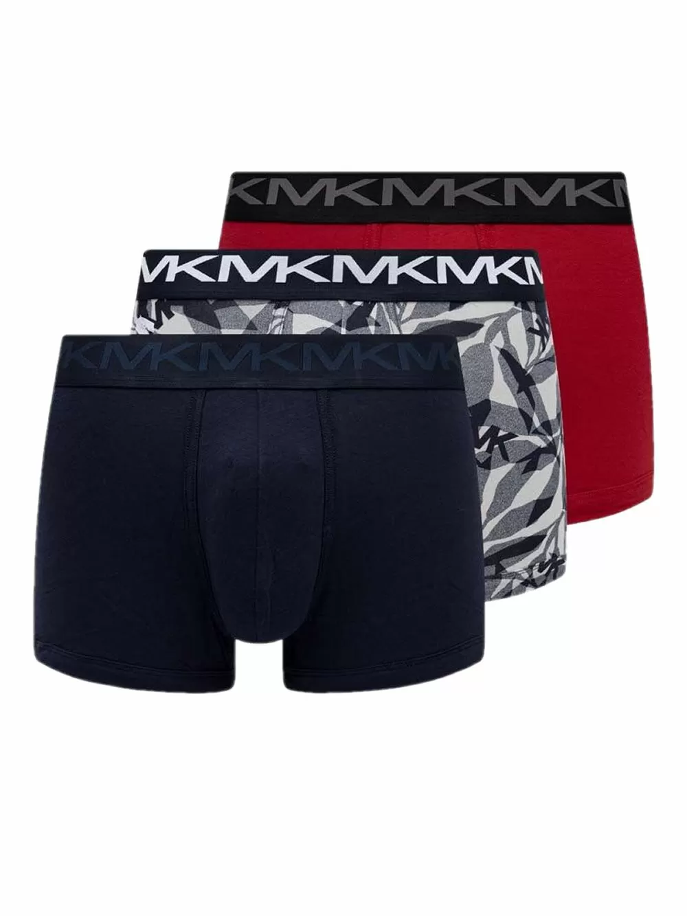 MICHAEL KORS Boxer - Ελαστικό Βαμβάκι - Wine Multi - Πακέτο με 3 