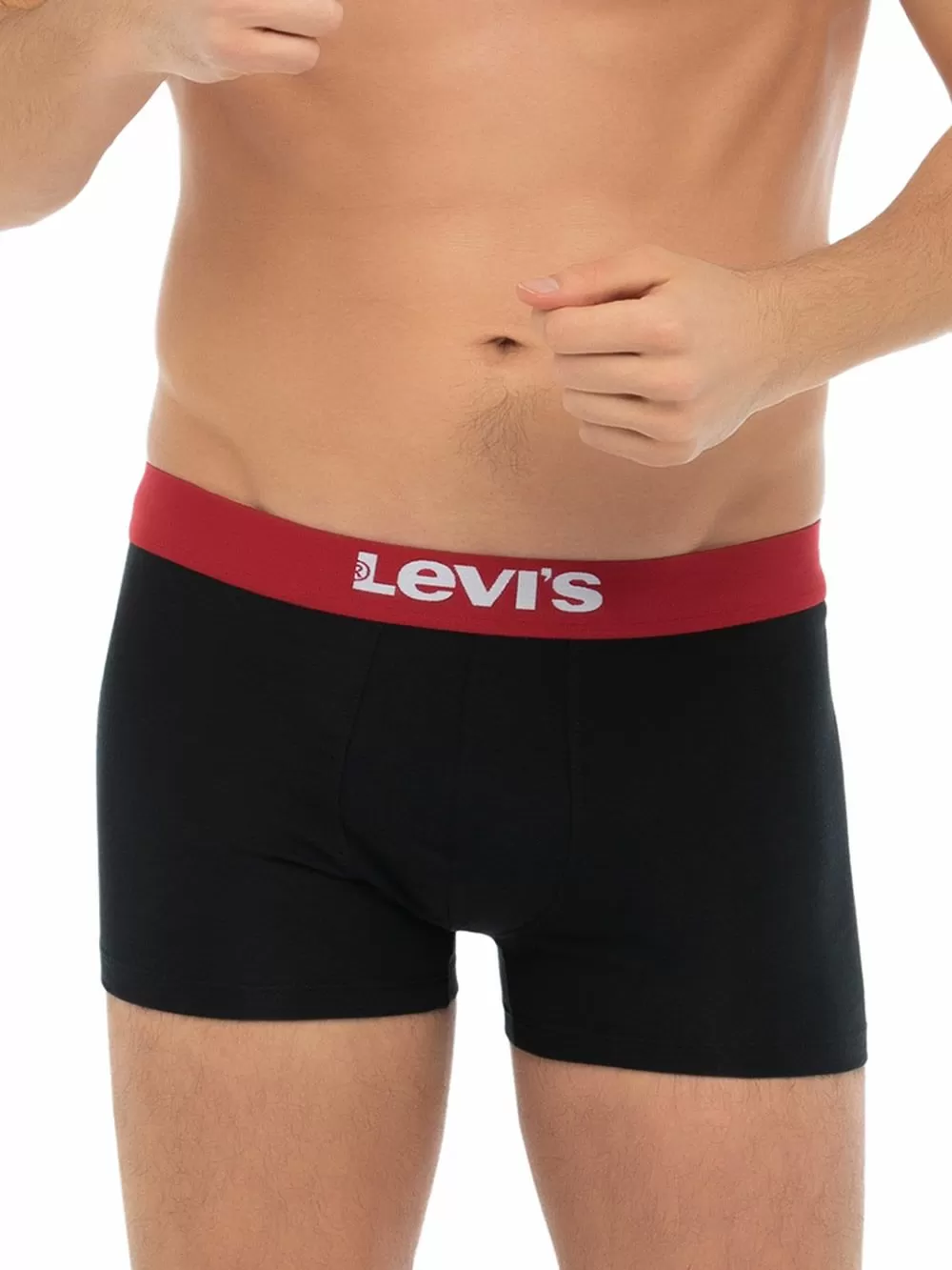 LEVI'S Boxer Trunk - Οργανικό ECO Βαμβάκι - Black/Red - Πακέτο με 2 