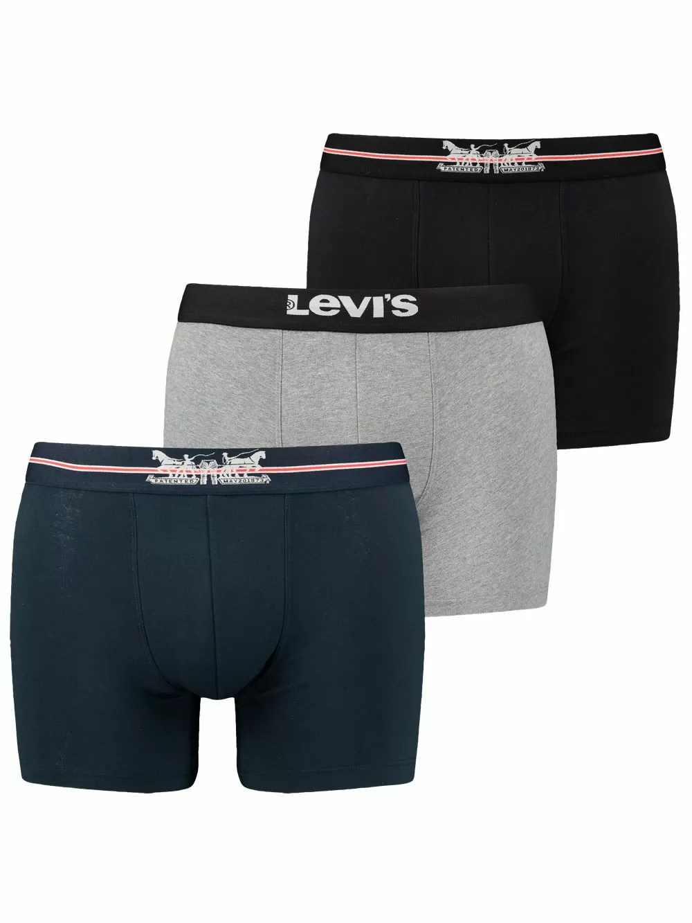 LEVI'S Boxer Brief Hipster - Gift Box Horse - Οργανικό Eco Βαμβάκι - Πακέτο με 3