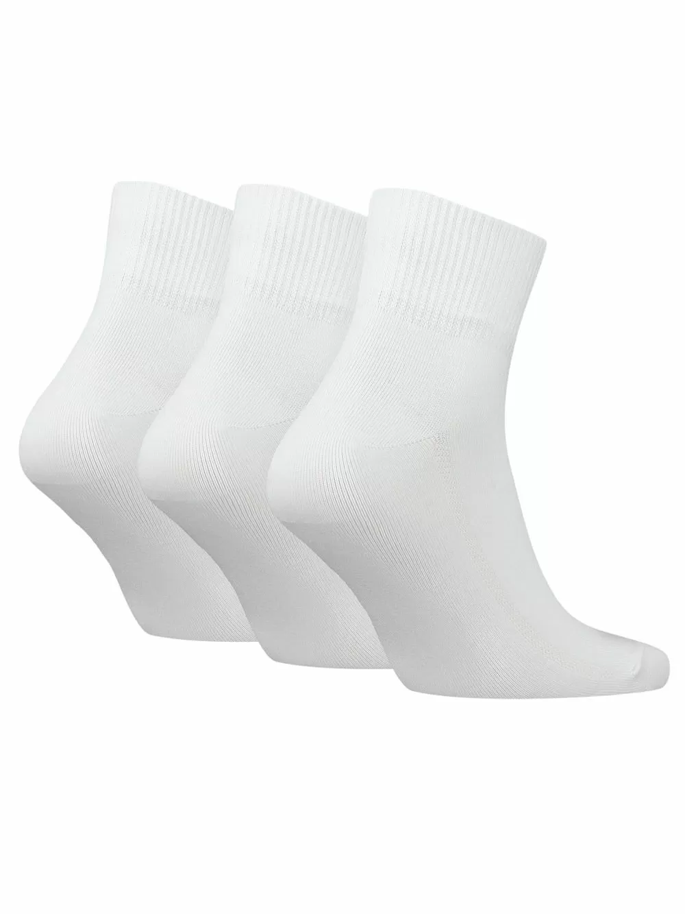 LEVI'S Ανδρική Κάλτσα Ημίκοντη White - Οργανικό ECO Βαμβάκι - 3 Ζευγάρια 