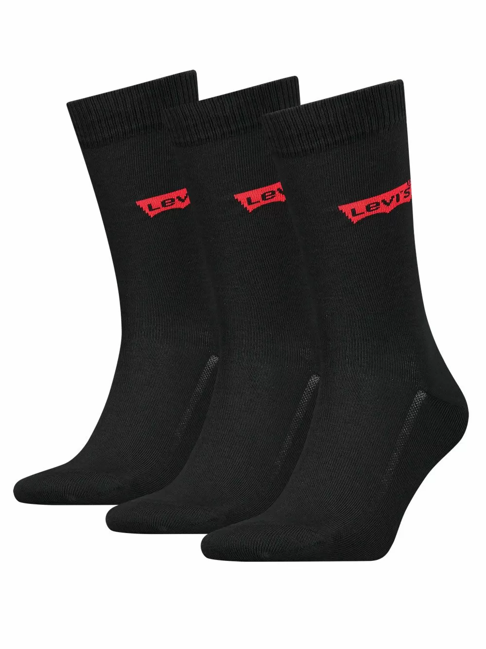 LEVI'S Ανδρική Κάλτσα Αθλητική - Black - ECO Βαμβάκι - 3 Ζευγάρια 