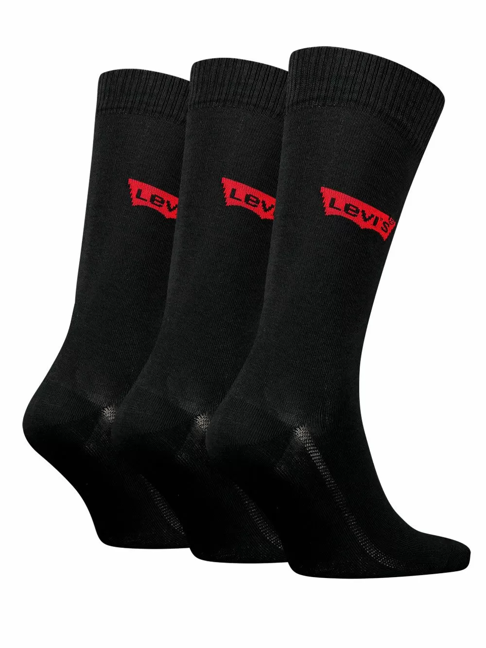 LEVI'S Ανδρική Κάλτσα Αθλητική - Black - ECO Βαμβάκι - 3 Ζευγάρια 