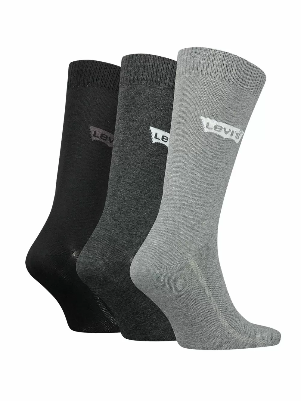 LEVI'S Ανδρική Κάλτσα Αθλητική - Grey Combo - Οργανικό ECO Βαμβάκι - 3 Ζευγάρια 