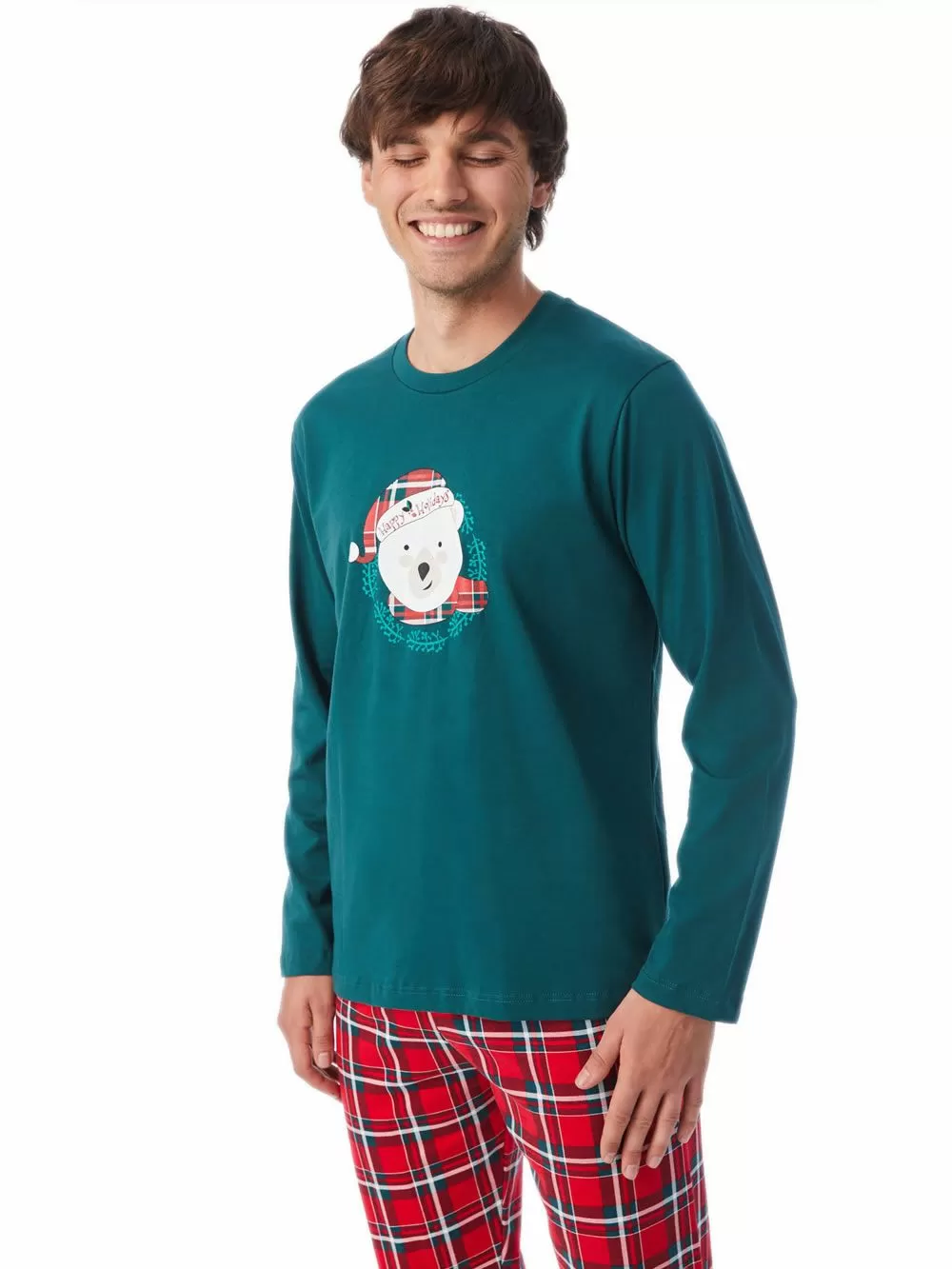 Ανδρική Πυτζάμα MINERVA X-mas Bear - 100% Βαμβάκι Interlock