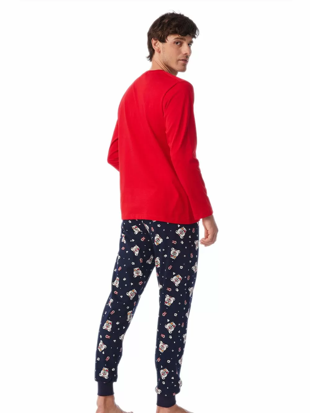 Ανδρική Πυτζάμα MINERVA Pop Corn - 100% Βαμβάκι Interlock 
