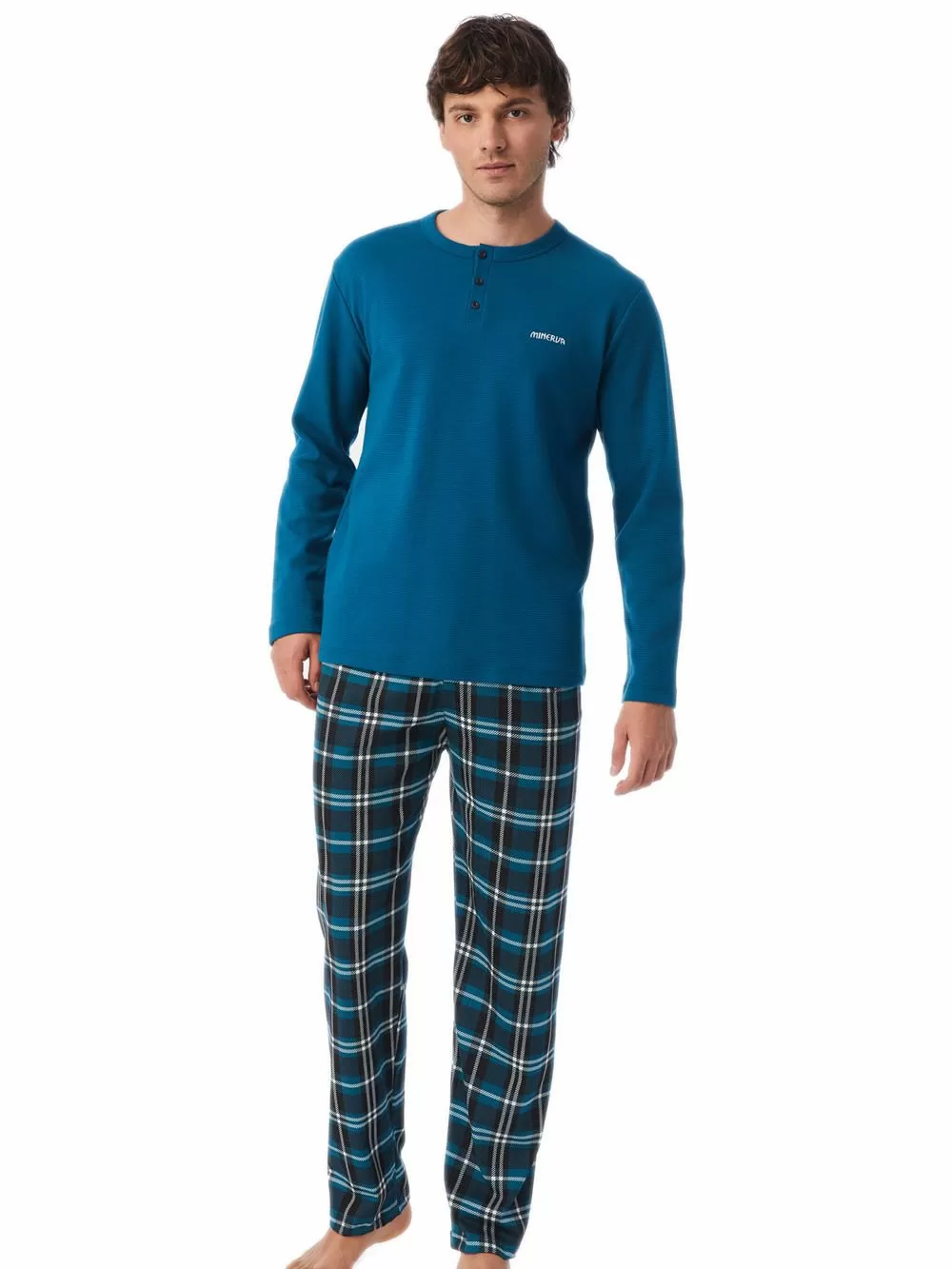 Ανδρική Πυτζάμα MINERVA OTTOMAN - 100% Βαμβάκι Interlock 