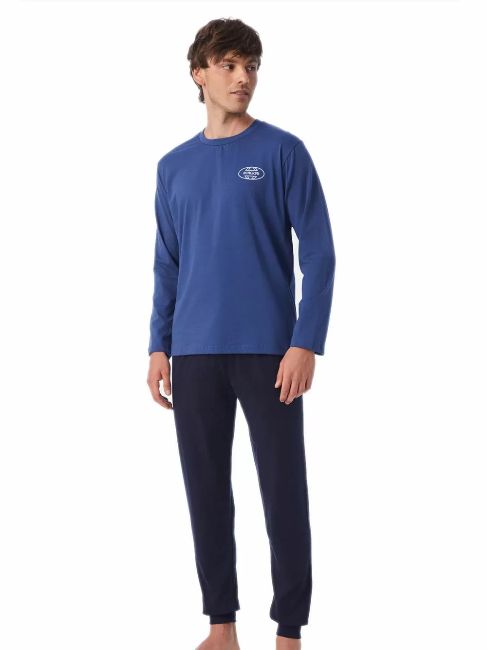 Ανδρική Πυτζάμα MINERVA FUN FACT - 100% Βαμβάκι