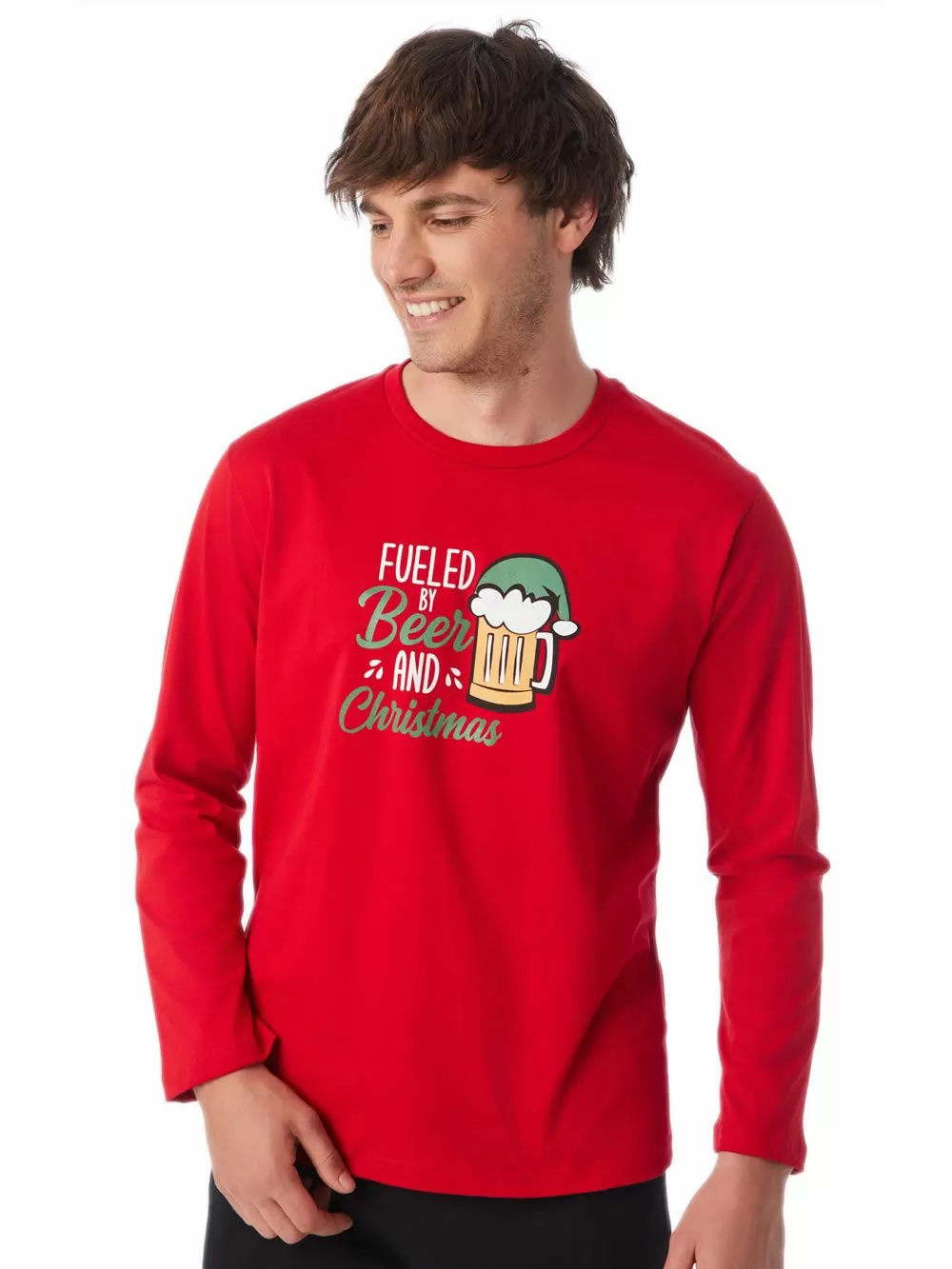 Ανδρική Πυτζάμα MINERVA X-mas Beer - 100% Βαμβάκι Interlock