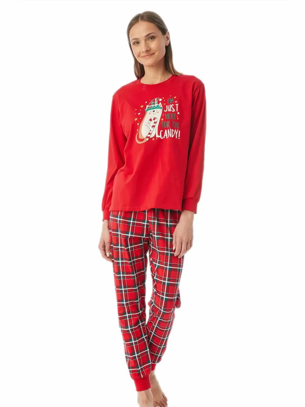 Unisex Πυτζάμα MINERVA X-mas Candy - 100% Βαμβάκι Interlock