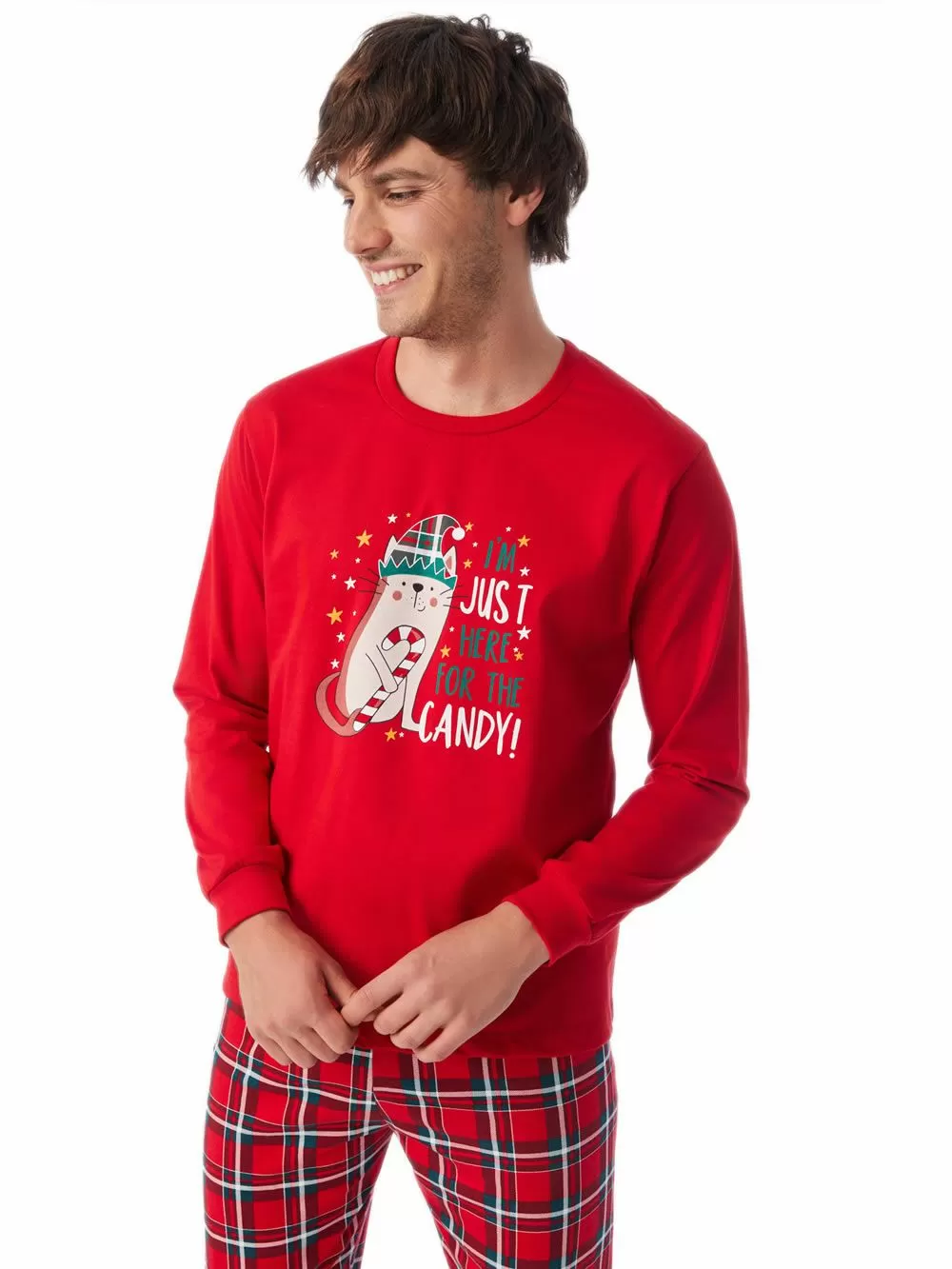 Unisex Πυτζάμα MINERVA X-mas Candy - 100% Βαμβάκι Interlock