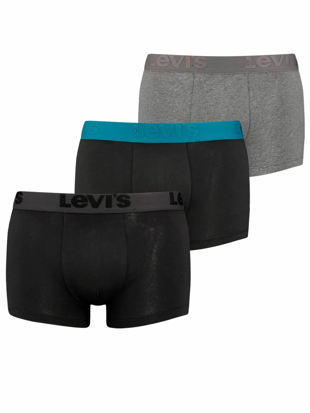 LEVI'S Boxer Trunk Hipster Premium - Ελαστικό Βαμβάκι - Black - Πακέτο με 3 
