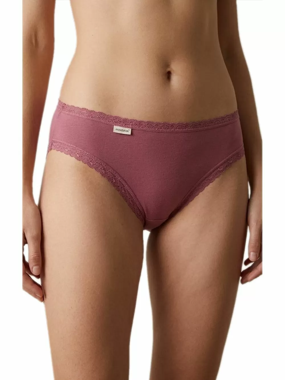 MINERVA Σλιπ Cotton Touch Ψηλό Φαρδύ 303 - Απαλό Βαμβάκι & Δαντέλα - 3 Τεμάχια