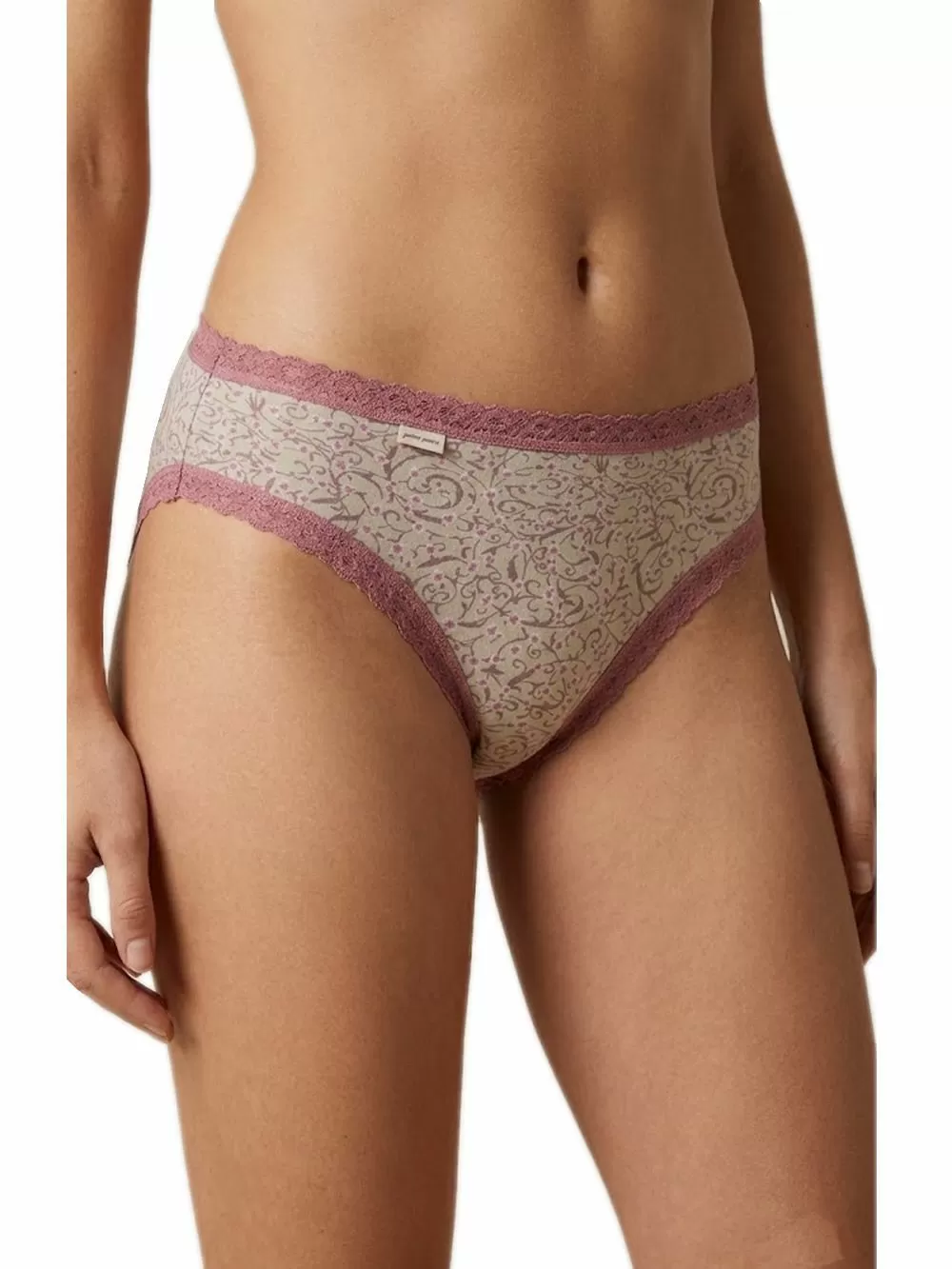 MINERVA Σλιπ Cotton Touch Ψηλό Φαρδύ 303 - Απαλό Βαμβάκι & Δαντέλα - 3 Τεμάχια