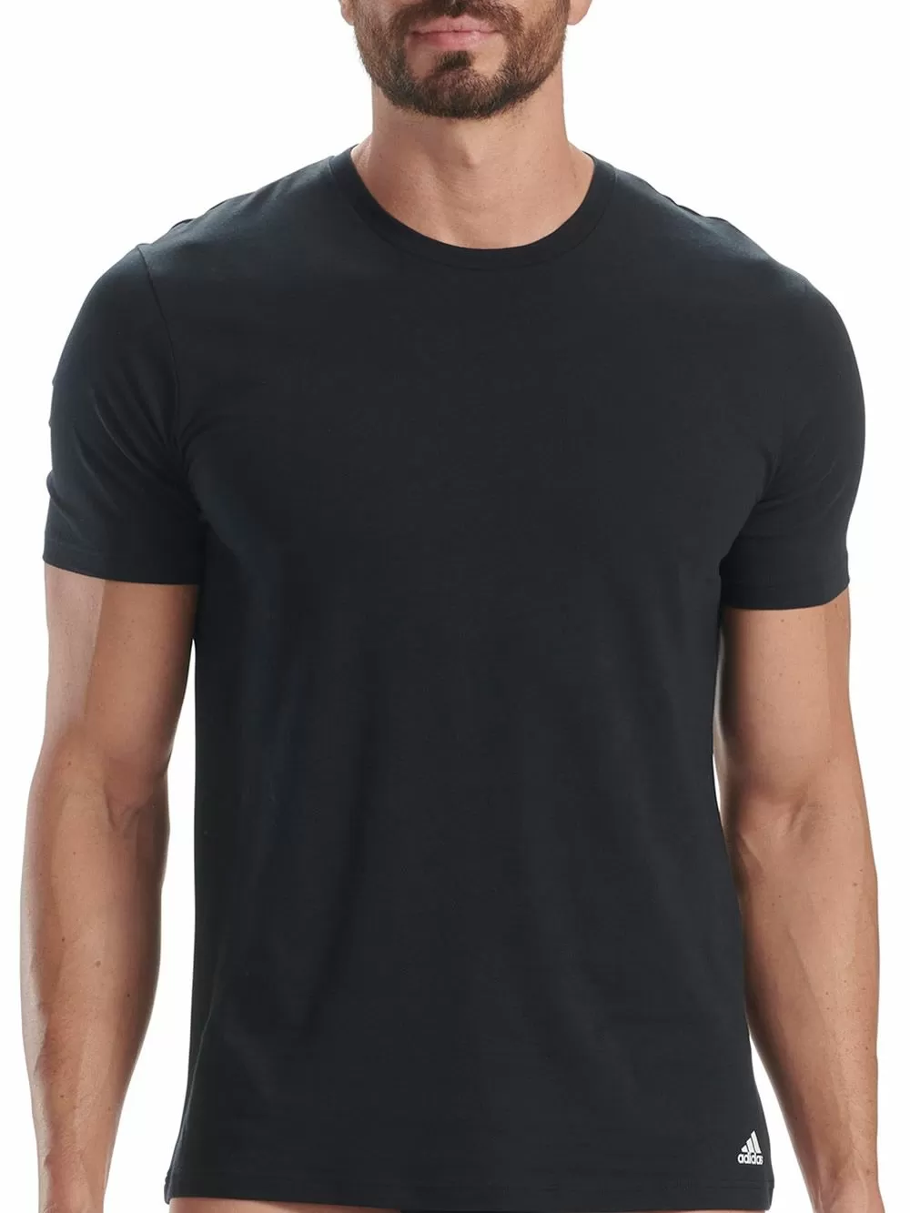 ADIDAS Ανδρικά T-Shirt - Ελαστικό Βαμβάκι - Logo - Πακέτο με 3 