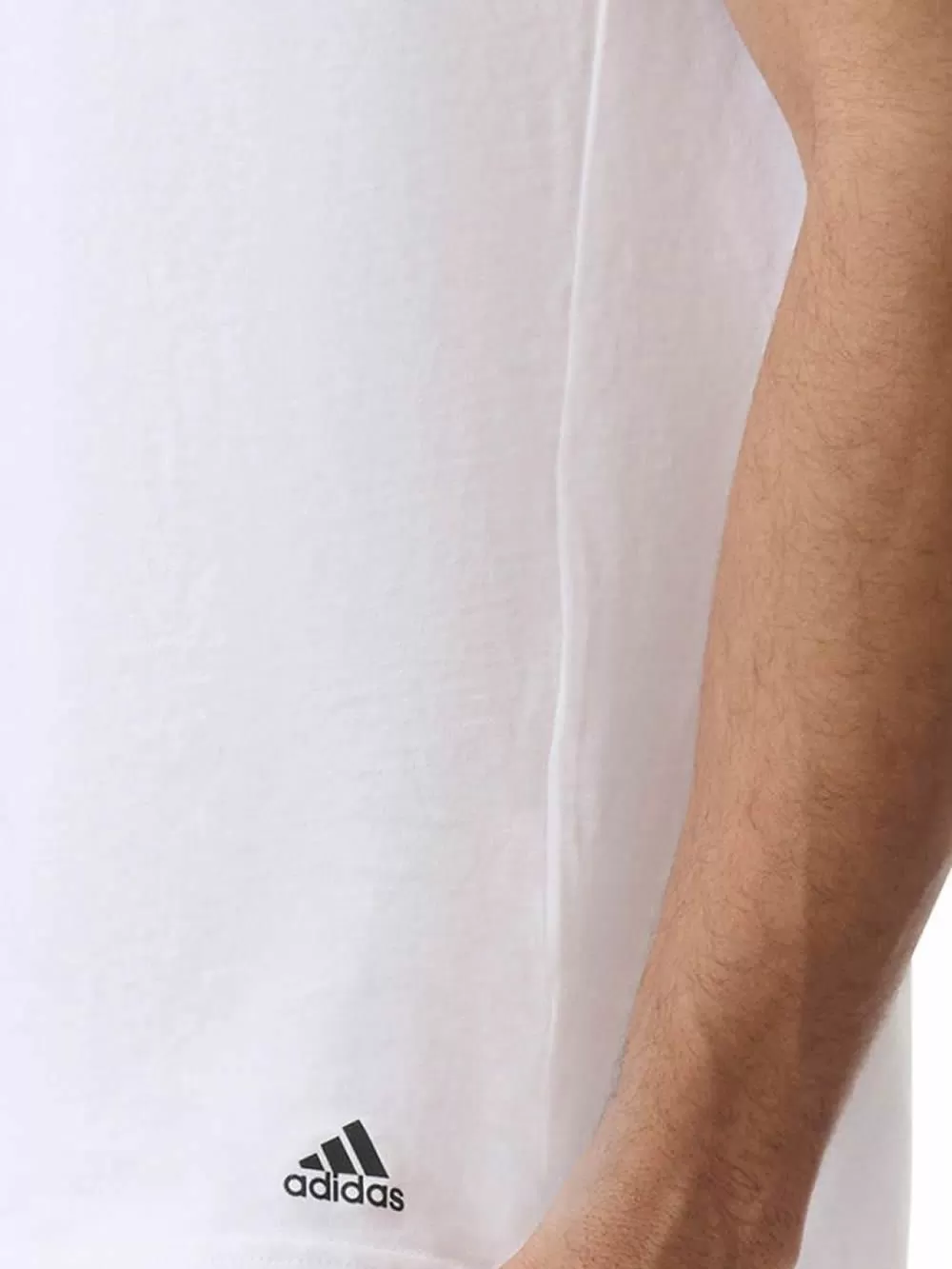 ADIDAS Ανδρικά T-Shirt - Ελαστικό Βαμβάκι - Logo - Πακέτο με 3