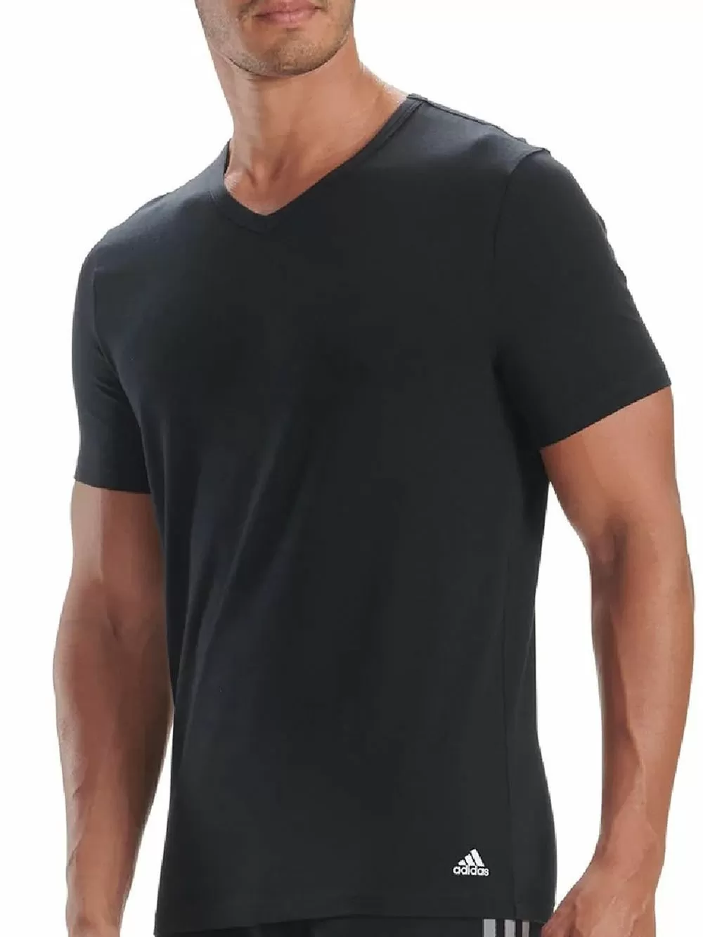 ADIDAS Ανδρικά T-Shirt - Ελαστικό Βαμβάκι - Logo - Πακέτο με 3