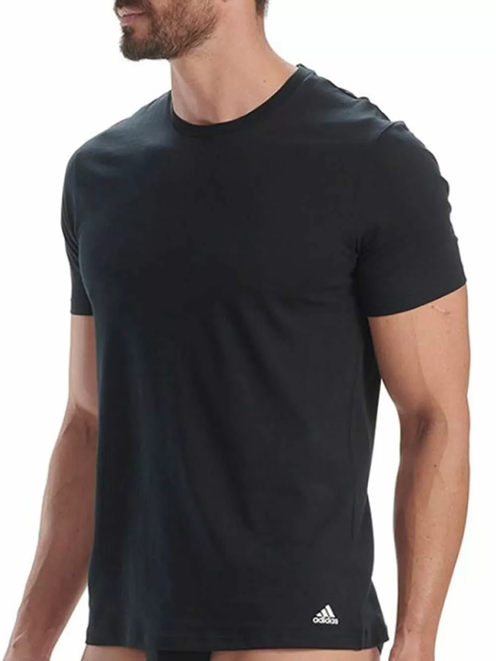 ADIDAS Ανδρικά T-Shirt - Ελαστικό Βαμβάκι - Logo - Πακέτο με 3 