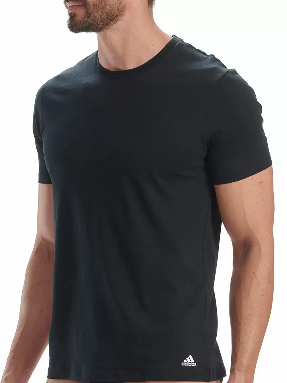 ADIDAS Ανδρικά T-Shirt - Ελαστικό Βαμβάκι - Logo - Πακέτο με 2 