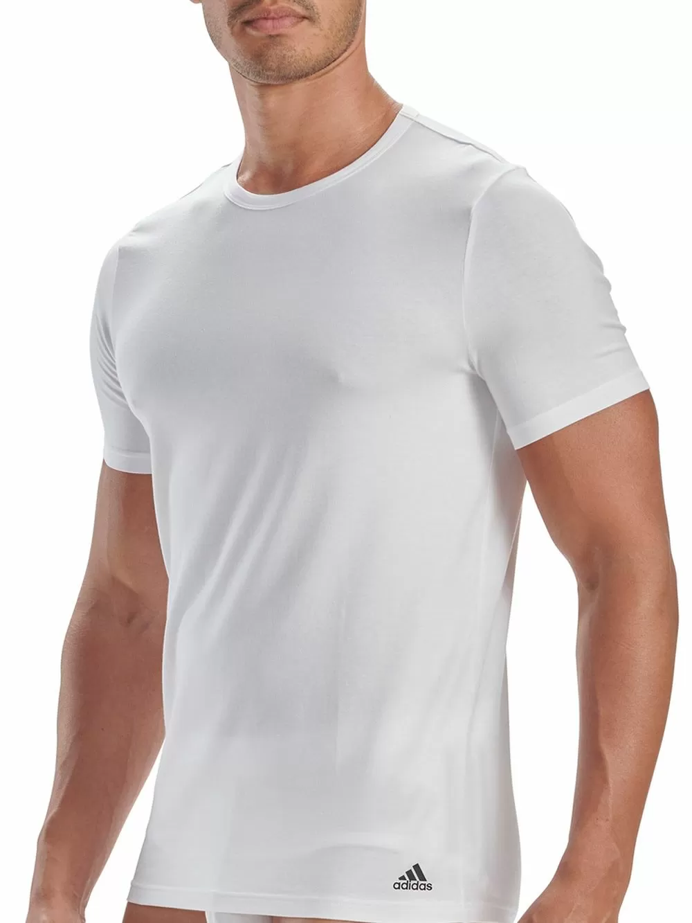 ADIDAS Ανδρικά T-Shirt - Ελαστικό Βαμβάκι - Logo - Πακέτο με 2 