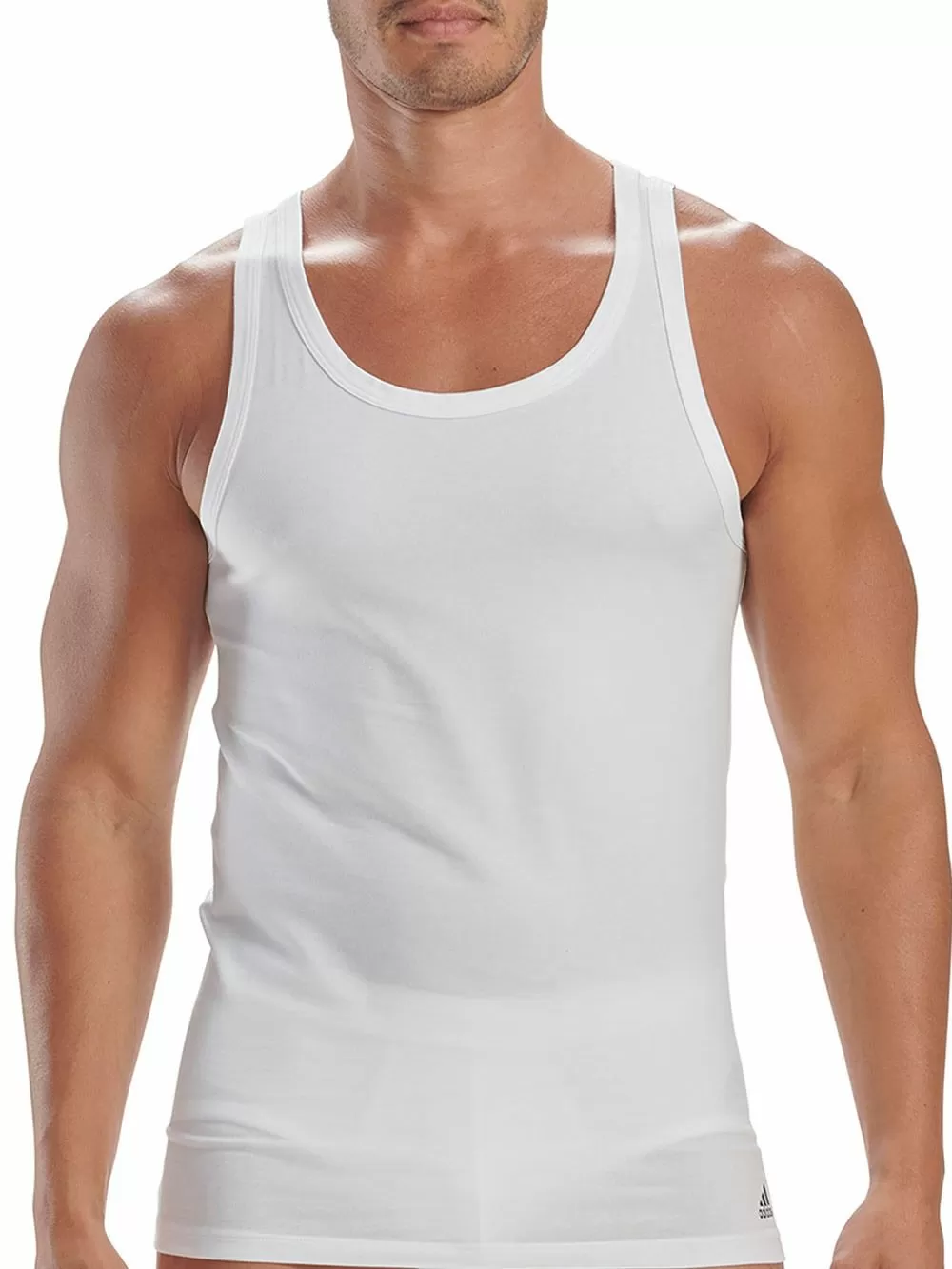 ADIDAS Ανδρικά T-Shirt - Ελαστικό Βαμβάκι - Logo - Πακέτο με 2 