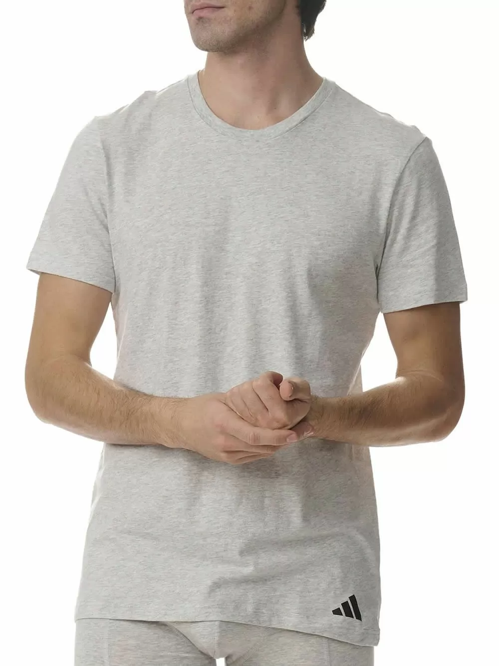 ADIDAS Ανδρικά T-Shirt - Ελαστικό Βαμβάκι - Logo - Πακέτο με 3 