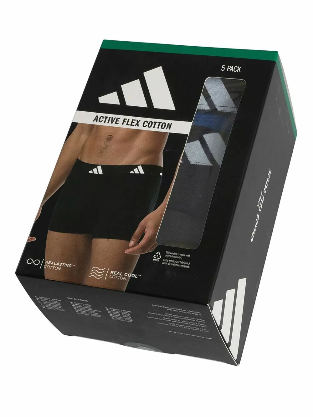 ADIDAS Boxer - Active Flex Cotton - Πακέτο με 5 - Ελαστικό Βαμβάκι
