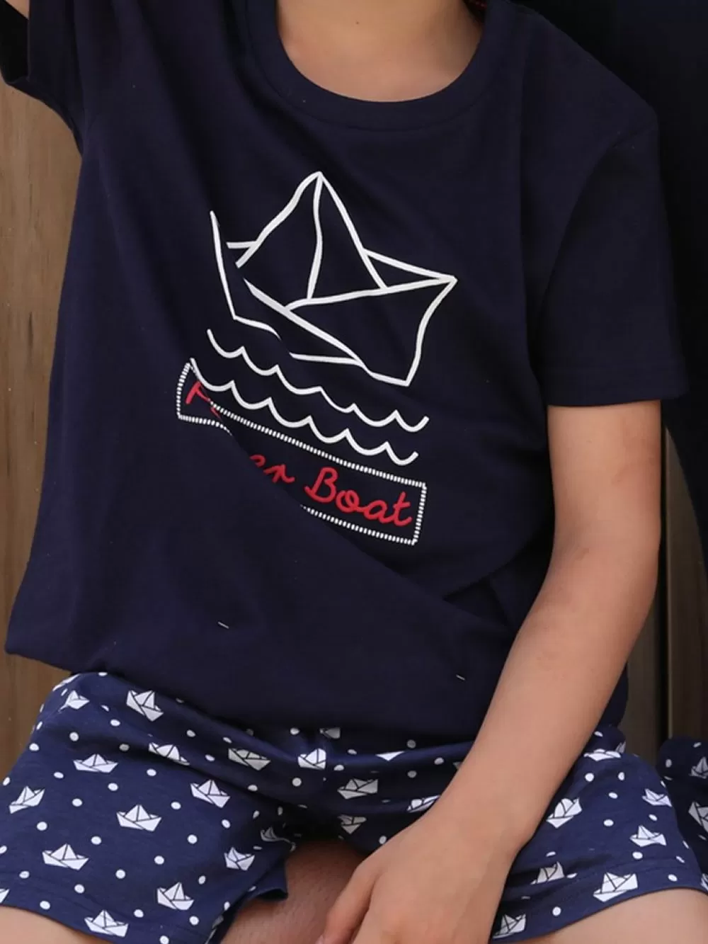 Παιδική Πυτζάμα ADMAS Boat για αγόρι - 100% Βαμβακερή 