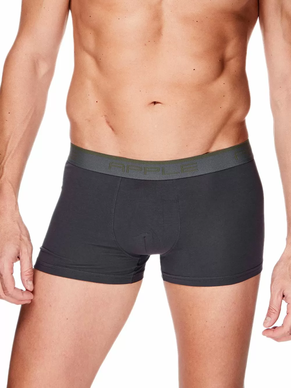 Ανδρικό Μπόξερ APPLE - Ελαστικό Βαμβάκι - Black & Anthracite Thyme - Πακέτο με 2