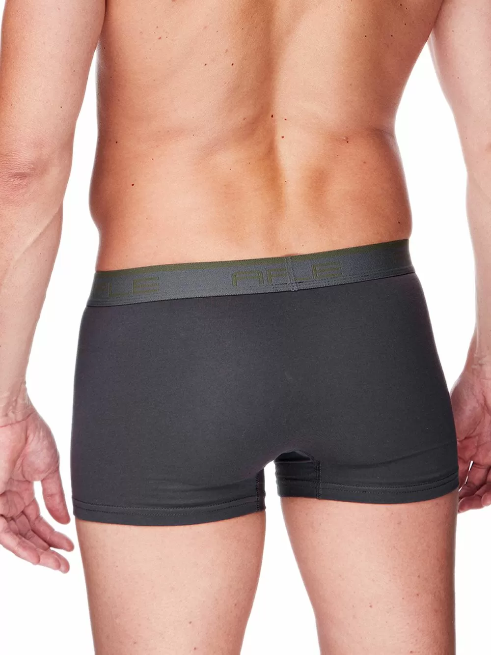 Ανδρικό Μπόξερ APPLE - Ελαστικό Βαμβάκι - Black & Anthracite Thyme - Πακέτο με 2