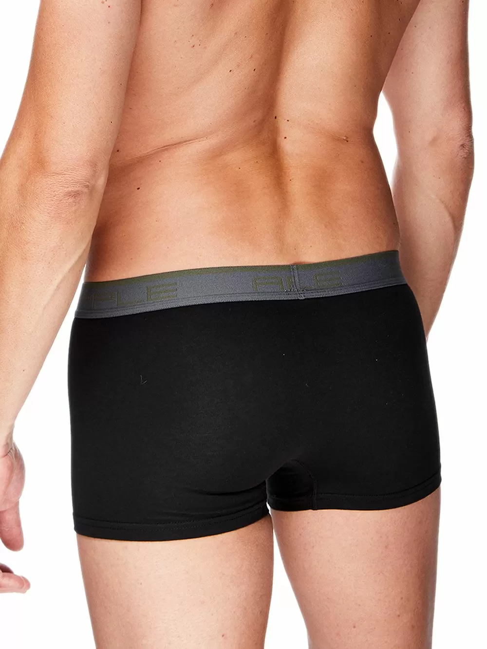 Ανδρικό Μπόξερ APPLE - Ελαστικό Βαμβάκι - Black & Navy Thyme - Πακέτο με 2