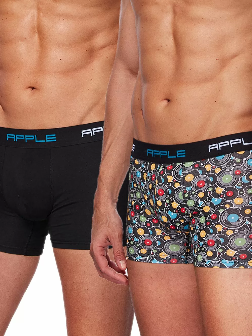 Ανδρικό Μπόξερ APPLE Vinyl - Ελαστικό Βαμβάκι - Πακέτο με 2