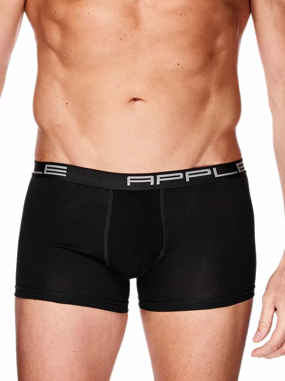 Ανδρικό Μπόξερ APPLE - Black/Navy - Ελαστικό Βαμβάκι - Πακέτο με 2