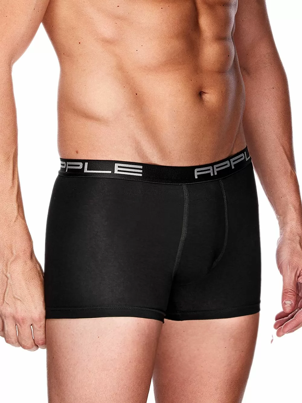 Ανδρικό Μπόξερ APPLE - Black/Navy - Ελαστικό Βαμβάκι - Πακέτο με 2