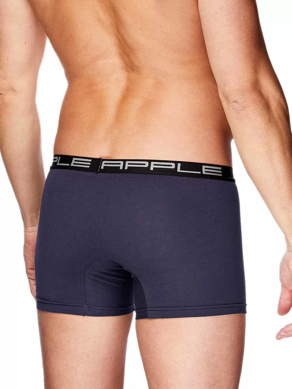 Ανδρικό Μπόξερ APPLE - Black/Navy - Ελαστικό Βαμβάκι - Πακέτο με 2